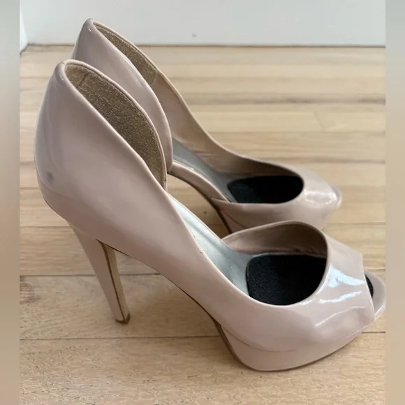 Call It Spring Cream Peep Toe Heels - Picture 2 of 5